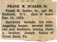 Scalzo, Frank M., Sr